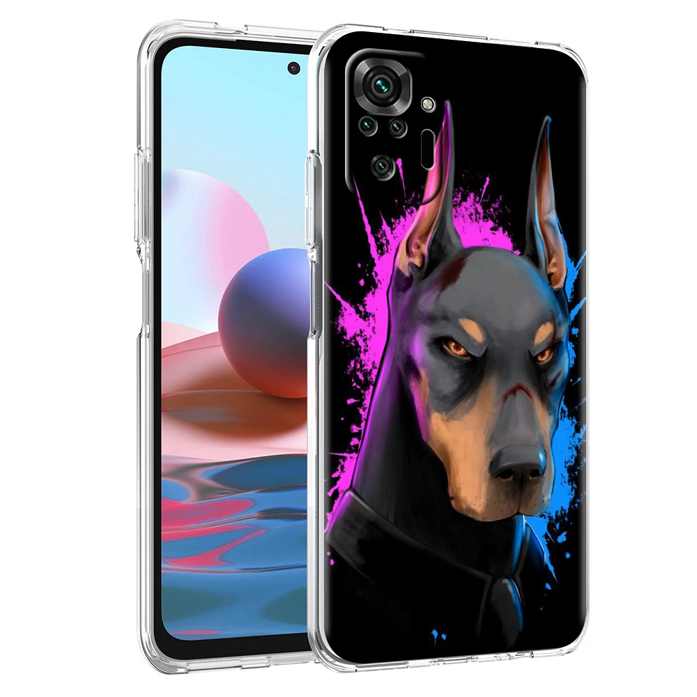 Transparent Doberman Dog Silicone Phone Case Cover