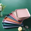 Nordic Plastic Rectangle Desktop Storage Tray Snack Drinking Tray Plate Rectangular Storage Household Kitchen Supplies Hotel 1