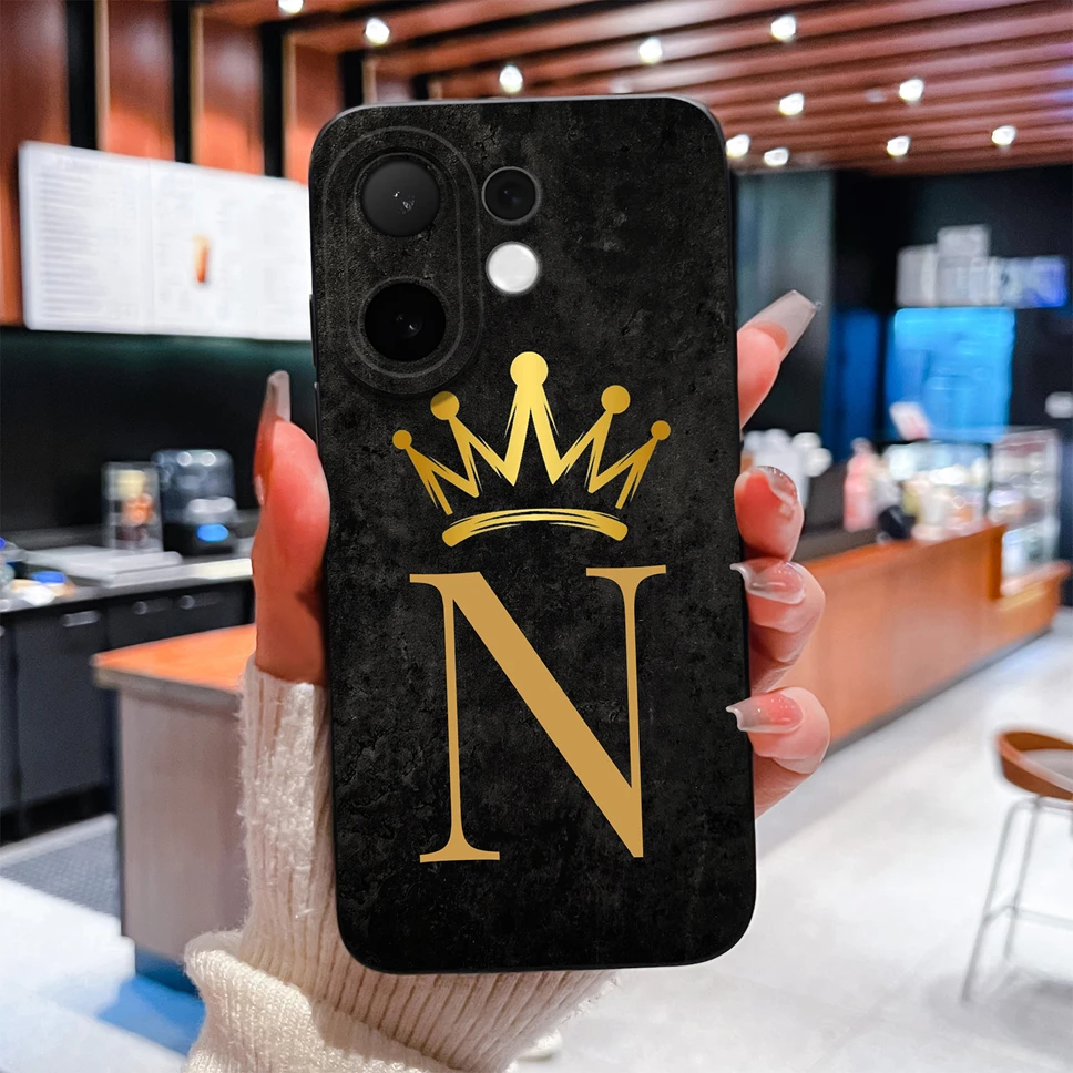 Luxe Alphabet Soft Silicone Anti-Drop Phone Case - Full Coverage