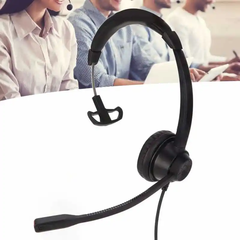 

USB Business Headset Single Sided Ear Headphone Supports Speaker Volume Adjustment Mic Mute Volume One Key Mute hot