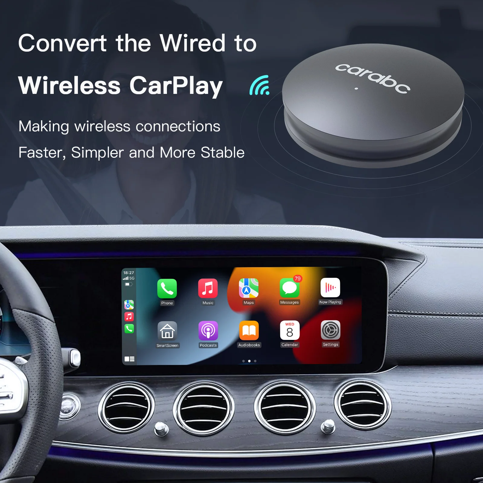 

Wireless Apple Carplay Dongle USB Plug and Play Wireless Android auto kit For Mazda Mercedes Audi Porsche Volkswagen Volvo Ford