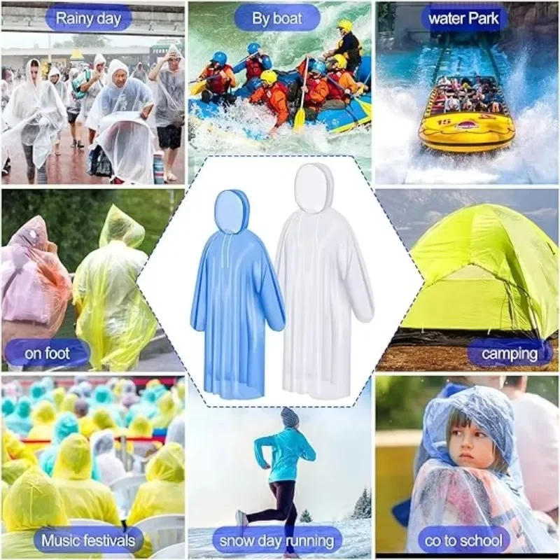 Portable Raincoats Balls Colorful Raincoat Ball with Hook Disposable Waterproof Rain Ponchos Travel Camping Emergency Rain Coats raincoat poncho