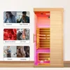 Sauna Room Indoor Far Infrared Saunas Home Canadian Hemlock 1420W Low-EMF Dry Saunas Single Person Spa with Oxygen Bar 5