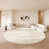 Living Room Round Large Area Carpet Cream Style High End Bedroom Bedside Thickened Carpets Home Waterproof Fluffy Soft Rug 러그 4