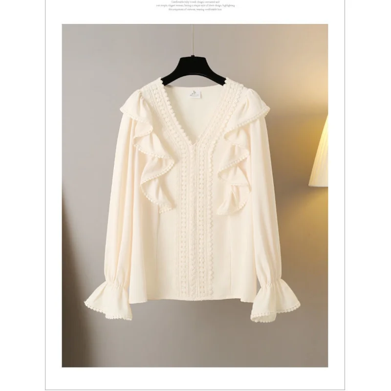 Light Mature Style Royal Sister Temperament Two Piece Set For Women 2023 Spring Autumn Fashion V-Neck Top Half Skirt Suit