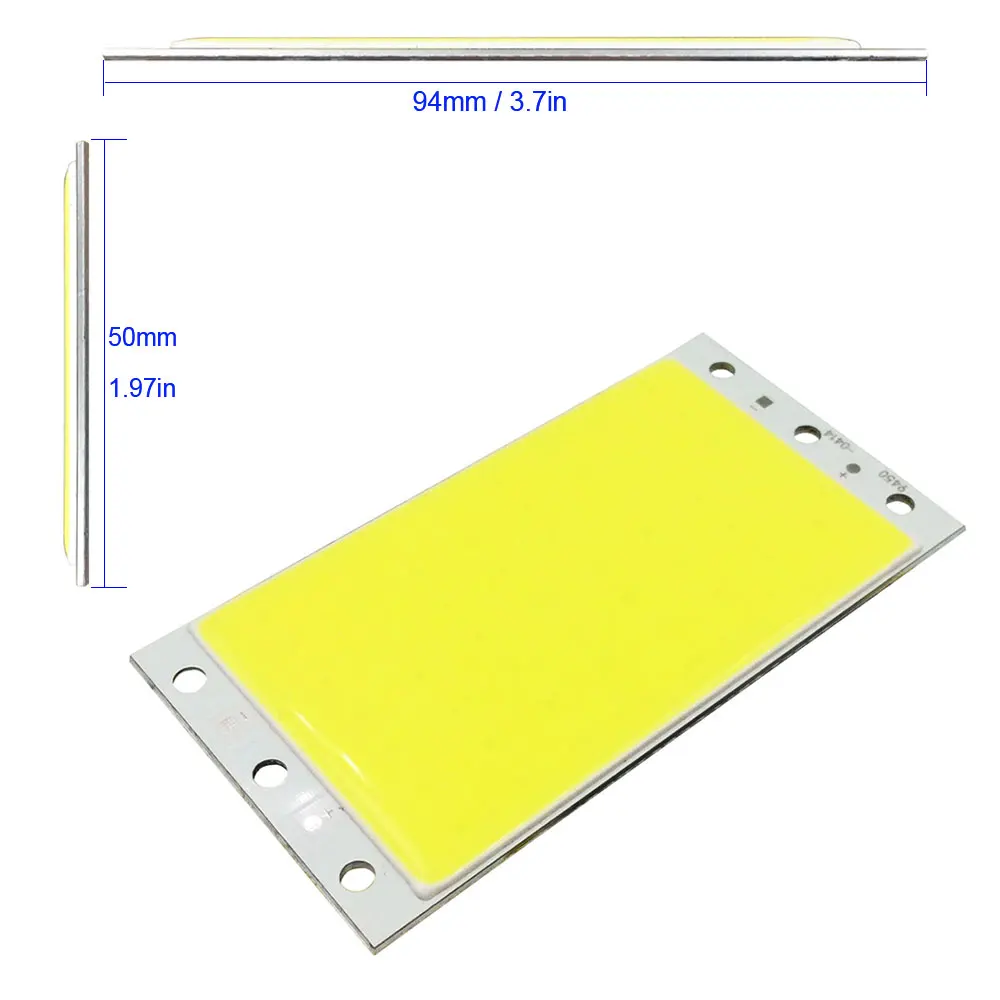 94x50MM COB LED Panel Light Dimmable DC 12V 15W Ultra Bright Warm Natural Cold White Blue Strip Lamp 4