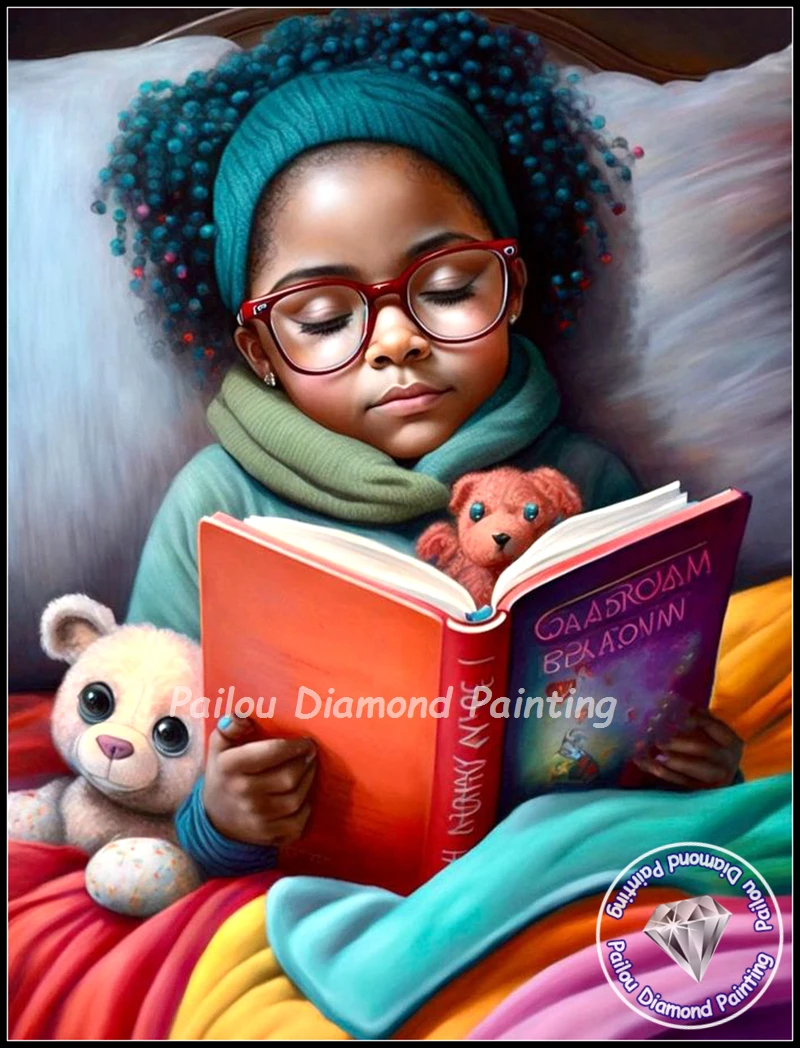 Diamond Painting Book Picture  Girl Reading Diamond Painting - Girl Diamond  - Aliexpress