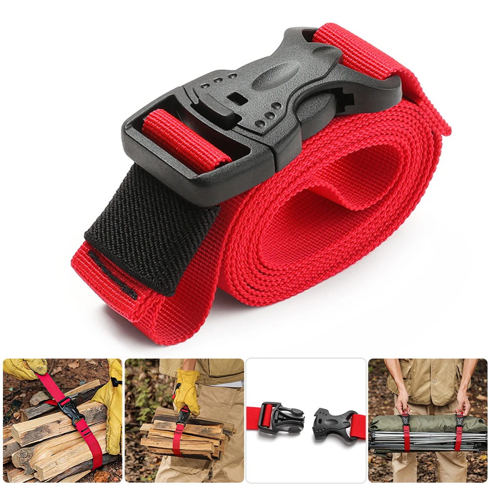 2PCS Heavy Duty Utility Strap with Buckle Molle Webbing Backpack Lashing  Strap