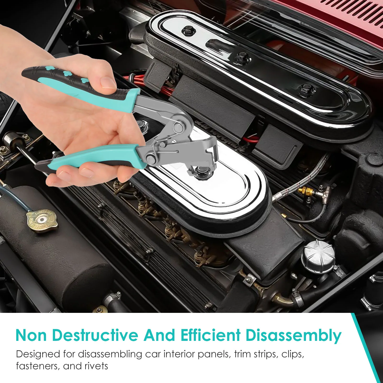 Car Clip Pliers Tools Efficient Multi-Functional Automotive Snap Pliers Car Trim Clip Removal Tool Kit or Panel Fasteners Rivets