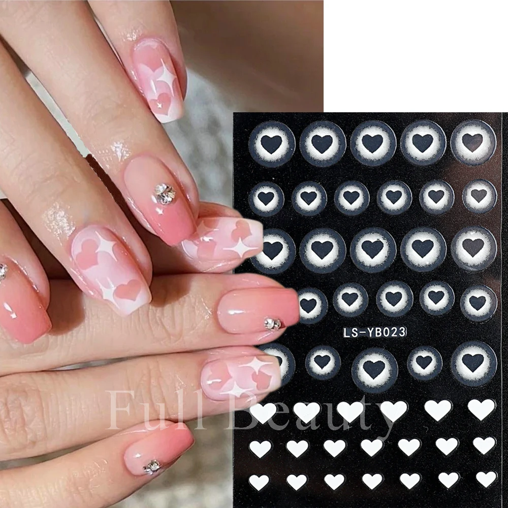 3D Airbrush Nail Stickers Blomming Butterfly Stars Bear French Inkjet  Printing Gradient Manicure Slider Nail Art Decoration BEWW