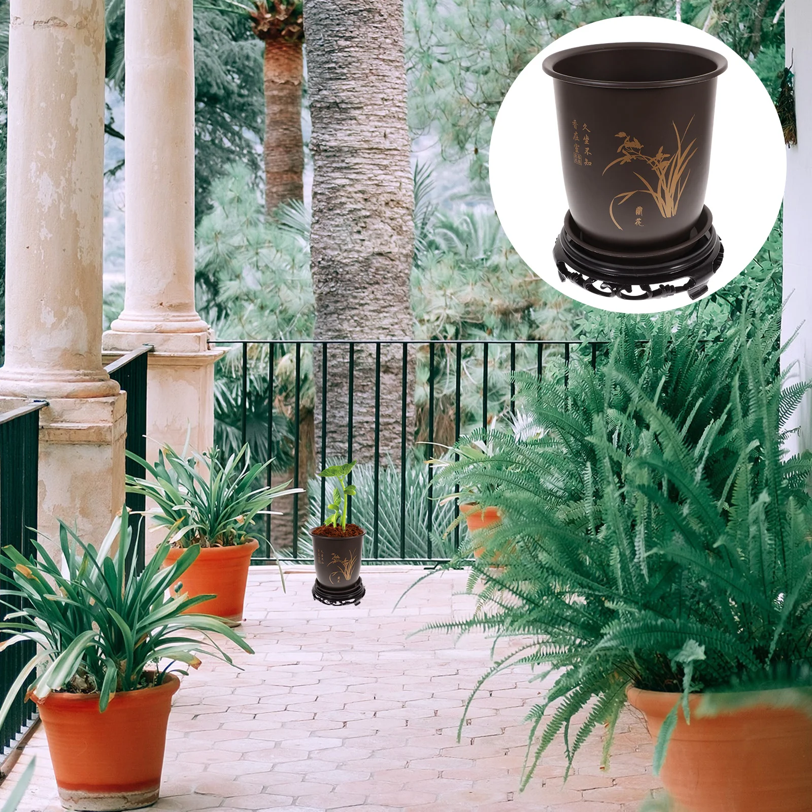 

Orchid Pots Flower Pot Nursery Planter Decorative Flower Vase Garden Flower Pot For Outdoor Porch Balcony Windowsill Patio