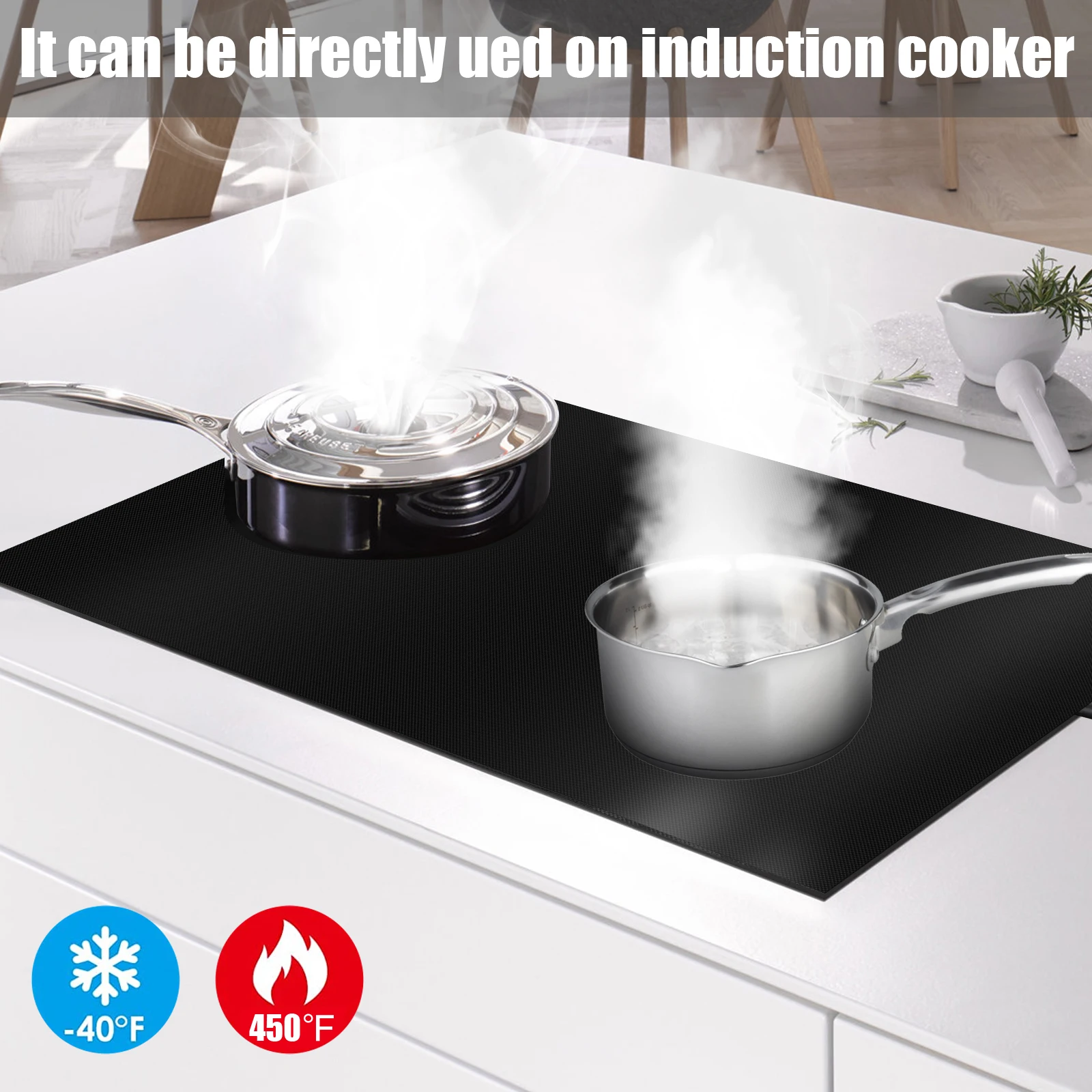 Silicone Cooker Mat Induction Hob Protector Mat Induction Cooktop Scratch Pad Nonstick Heat Resistant Kitchen Countertop Cover silicone cooktop mat