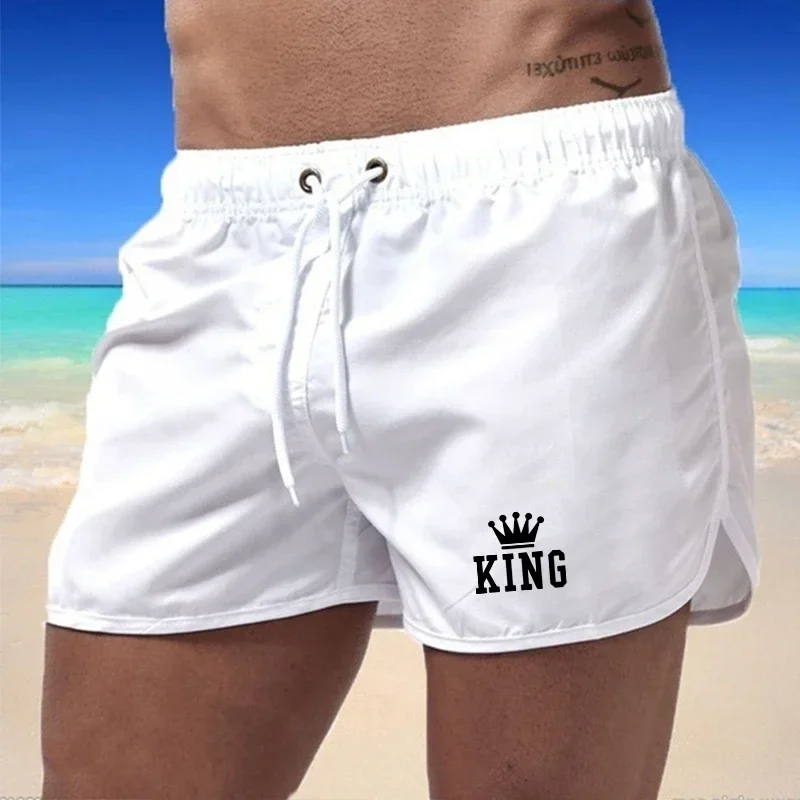 Bermudas de Praia Masculinas 2026 para Verão e Surf, Secagem Rápida, Respiráveis, com Cintura Elástica e Cordão