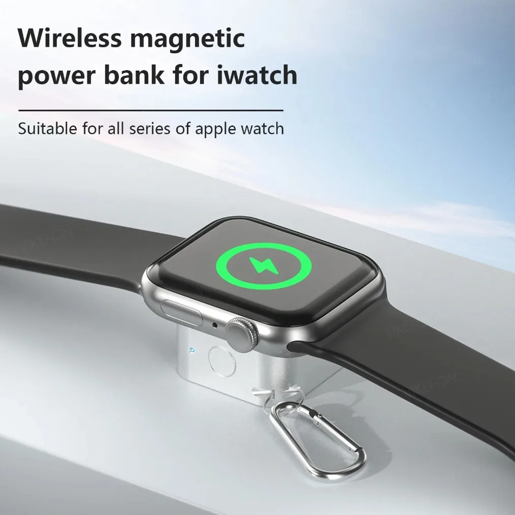 Magnetic Smart Watch Wireless Charger 500mAh Power Bank for Apple Watch Series 11 10 9 8 7 6 5 4 3 Ultra 2 SE Fast Charging Dock