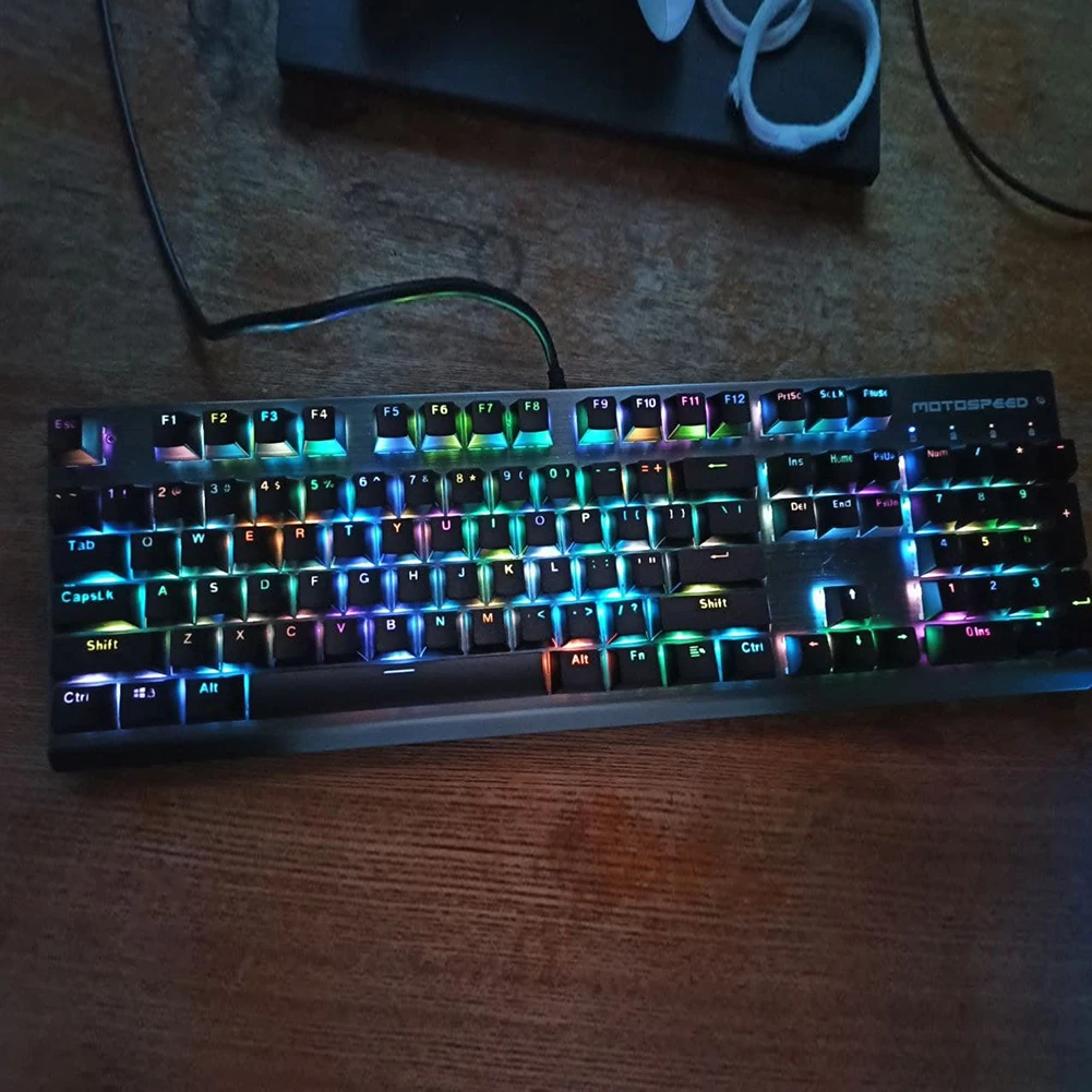 DIY 기계식 키보드 키캡, 인체 공학적 빈 키캡, Cherry MX 기계식 키보드 교체 백라이트 키, 104 개