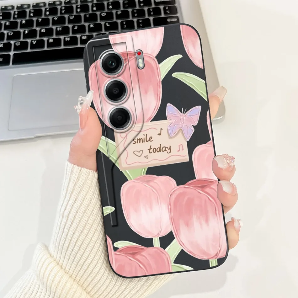 Elegant Butterfly Floral Soft Silicone Phone Case and Bumper