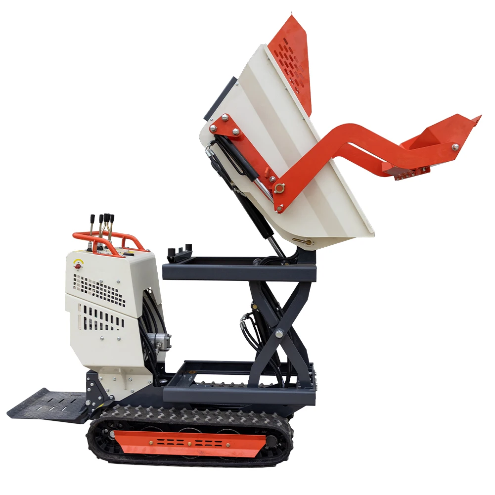 Fast Delivery 500kg Mini Dumper Tipping Dump Usa Stock Hydraulic Self Loading Crawler Dumper Door To Door 4