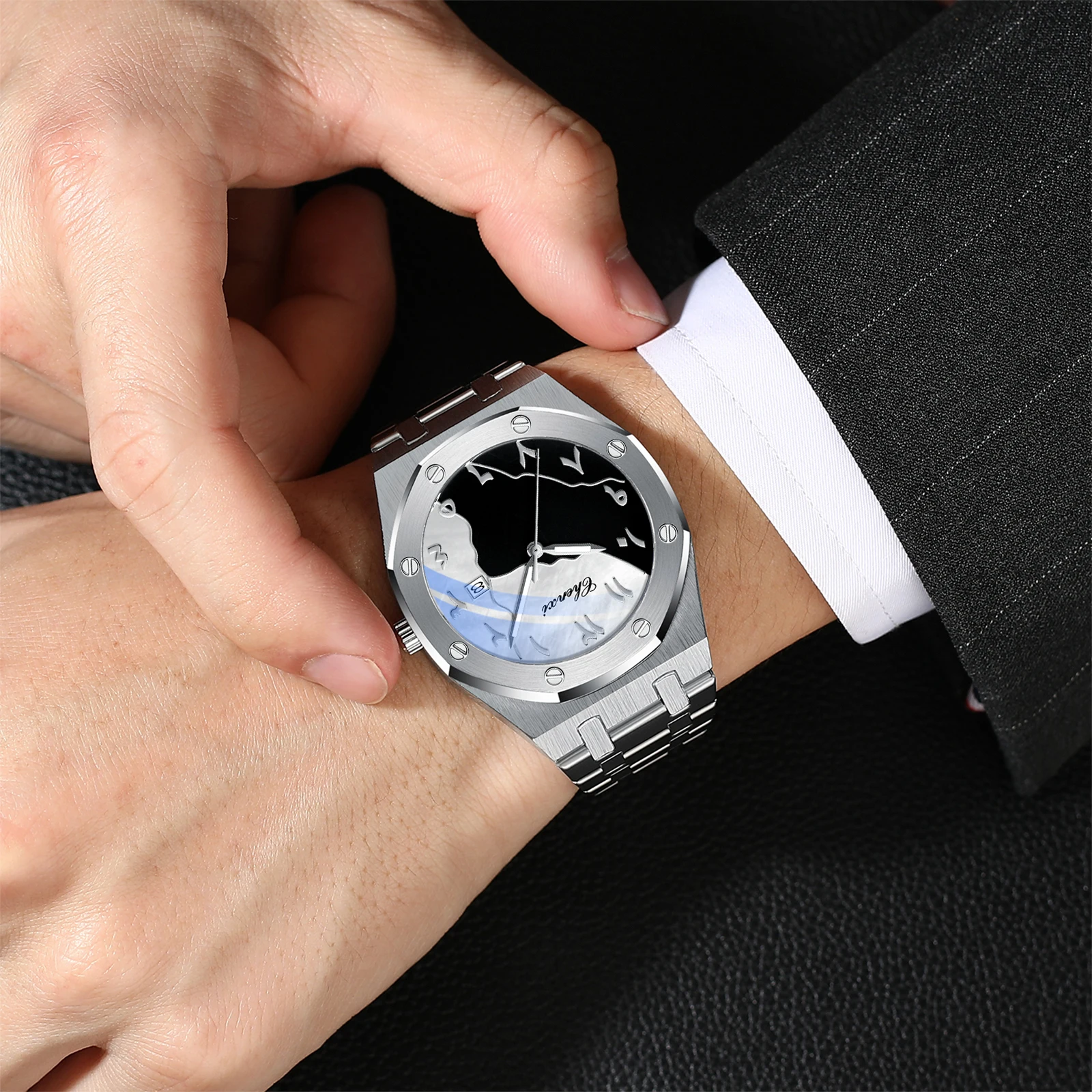 Chenxi Luxury Watches For Men Date Calendar Stainless Steel Man Watch Waterproof Luminous Men's Quartz Wrist Watch, Alina Gadgets