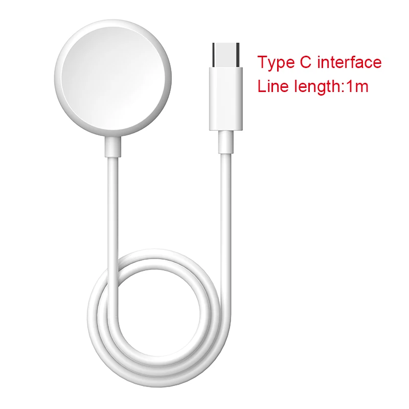 

Зарядное устройство для часов, черный/белый цвет, USB Type-C, 1 м