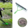 Garden Supplies Stainless Steel Thatch Rake Thatch Rake Stainless Steel Curved Tip Teeth Lawn Rake for Leaves Garden Supplies 4