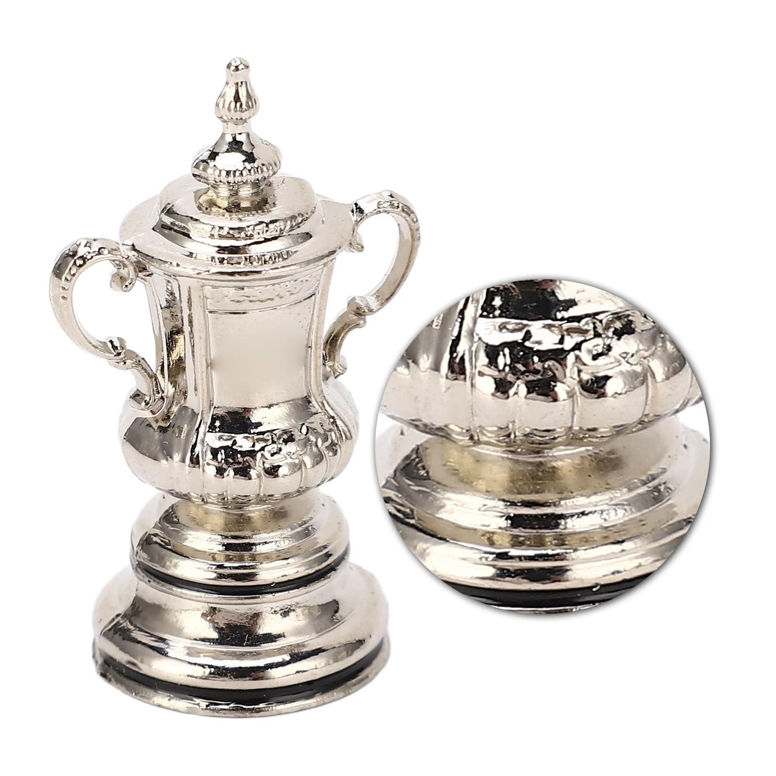 Miniature Soccer Game Cup - High Simulation Metal Football League Decor Ornament