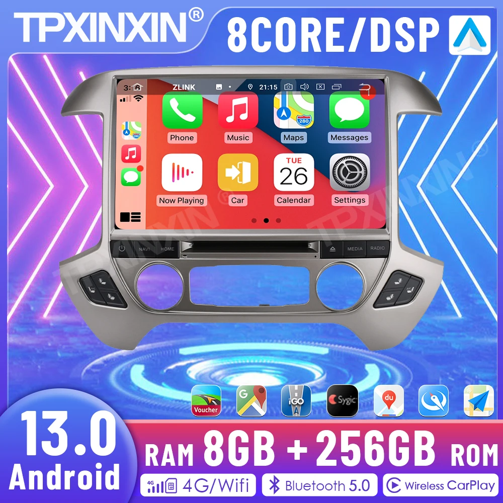

13.3 " Vertical Screen Car Radio Android 13 For Chevrolet Silverado 2014-2018 Multimedia Player GPS Navigation CarPlay Head Unit