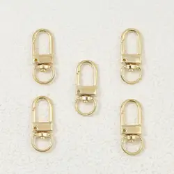 Colorful Macaron Keychain Clasps - Set of 10 for DIY Jewelry Accessories (16 KC Gold Color)