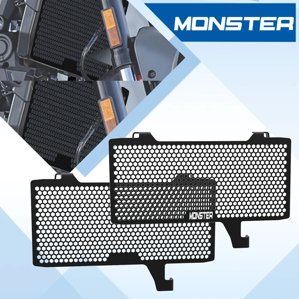 

FOR Ducati Monster 950 937 Motorcycle Radiator Grille Guard Cover Oil Cooler Protector 2021-2024 2023 2022 MONSTER950 MONSTER937