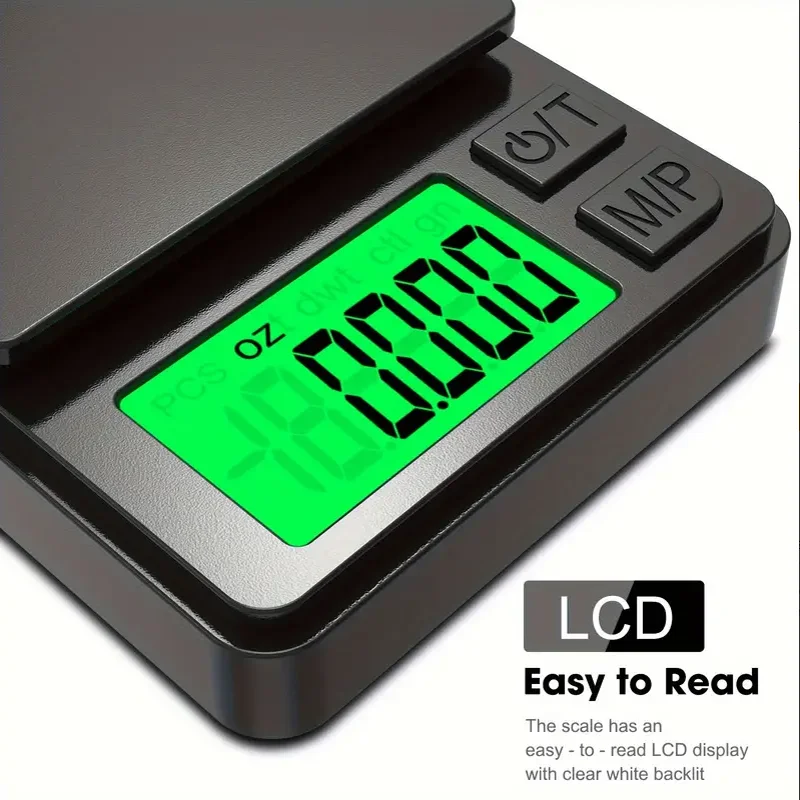 New Mini Precision Pocket Scale 1000g × 0.1g - Digital Gram, Food, Jewelry, Ounces/Grains Scale, Portable Scale