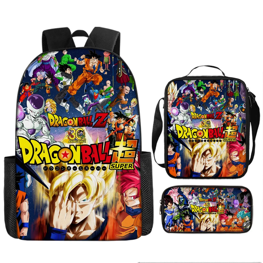 Dragon Ball Z GT Backpack Set Super Saiyan Print Large Capacity