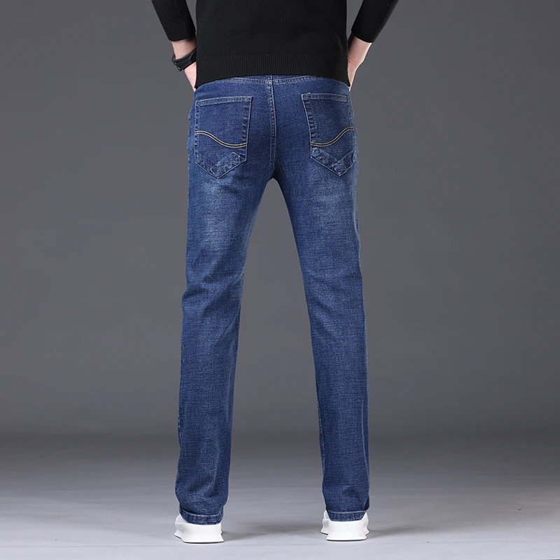 Spring/Summer Men's Comfortable Breathable Slim fit denim pants Straight leg thin jeans
