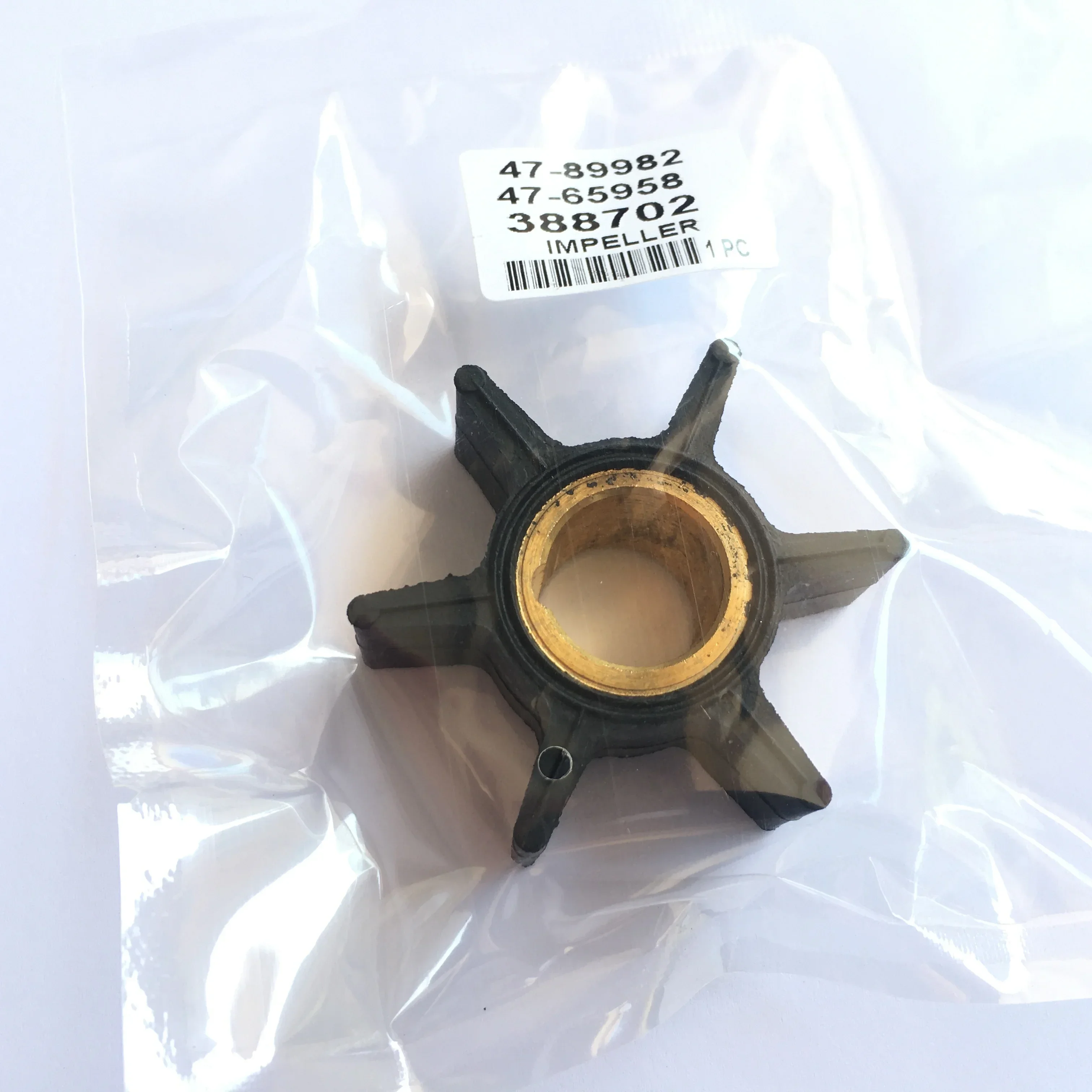 선외 엔진 워터 임펠러, 머큐리 20HP 보트 모터 펌프용, 47-89982, 47-65958, 18-3052