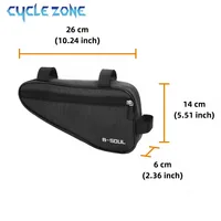 Sac triangulaire de vélo, sacs de rangement de selle de cadre de Tube avant de vélo, pochette de cyclisme vtt, sac polyvalent Durable, accessoires de vélo 3
