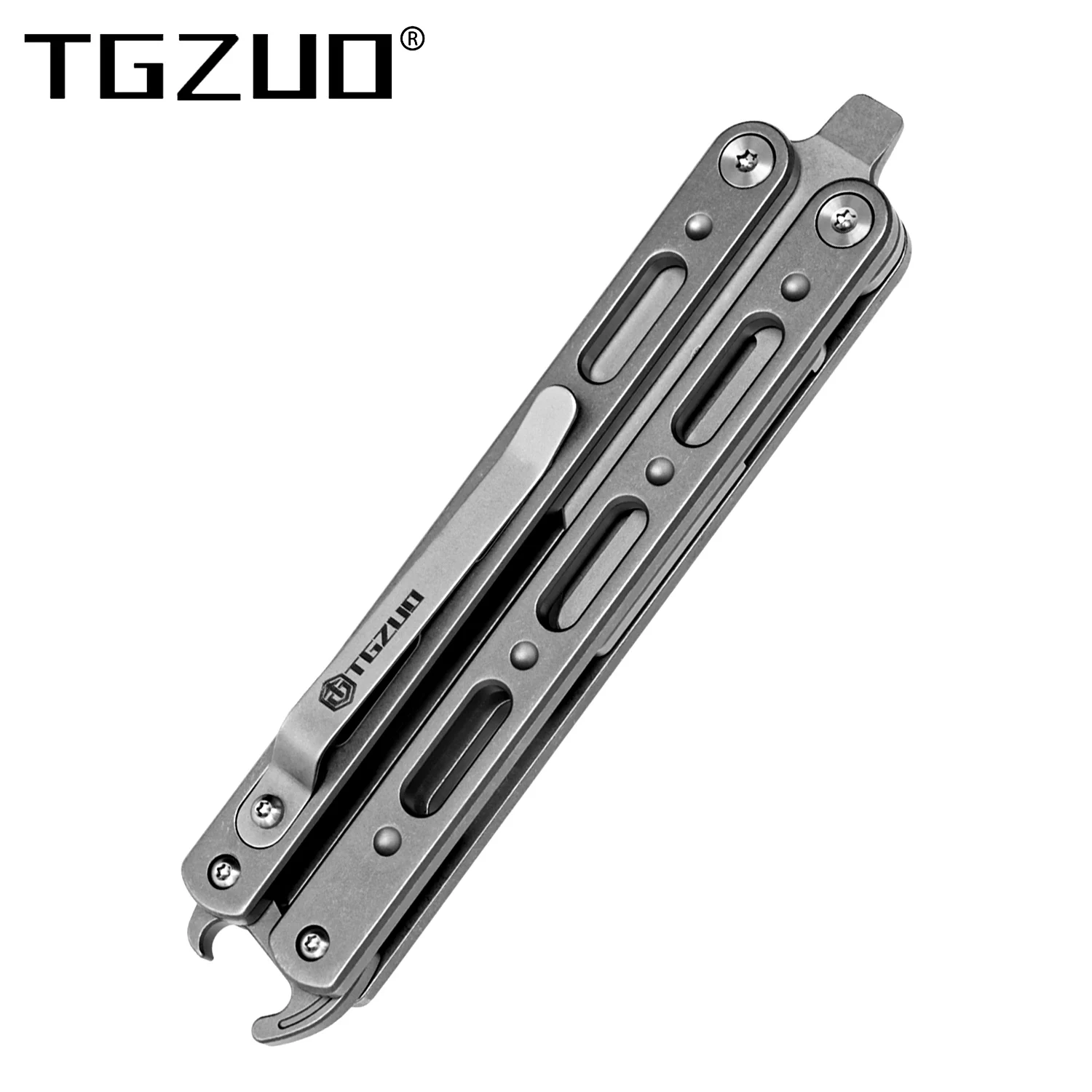 Multifunctional EDC Tool Folding Handle Outdoor Utility Portable Pocket Bottle Opener Titanium Alloy