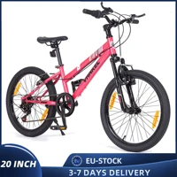 Vankel Vélo de montagne pour enfants pour filles de 6 à 9, vélo léger pour enfants de 20 pouces à 6 vitesses avec engrenages de dérailleur et brakes en V 1