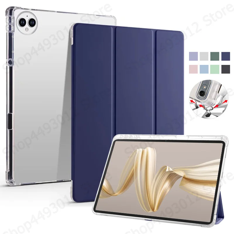 Premium PU Leather Soft Back Stand Cover for Tablets - Elegant Protective Case and Stand for 12.2-Inch Devices