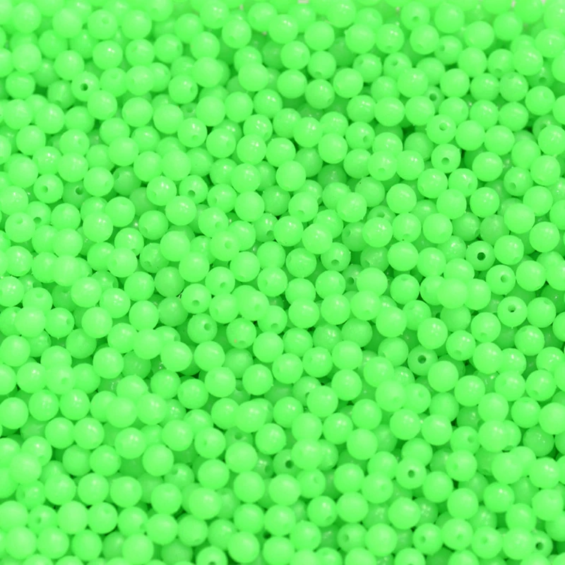 3/4/5mm Soft Mini Fly Tying Glow Beads Fly Tying Material Wet Saltwater Fishing Sabiki Luminous Hot Beads Egg Roe 200PCS