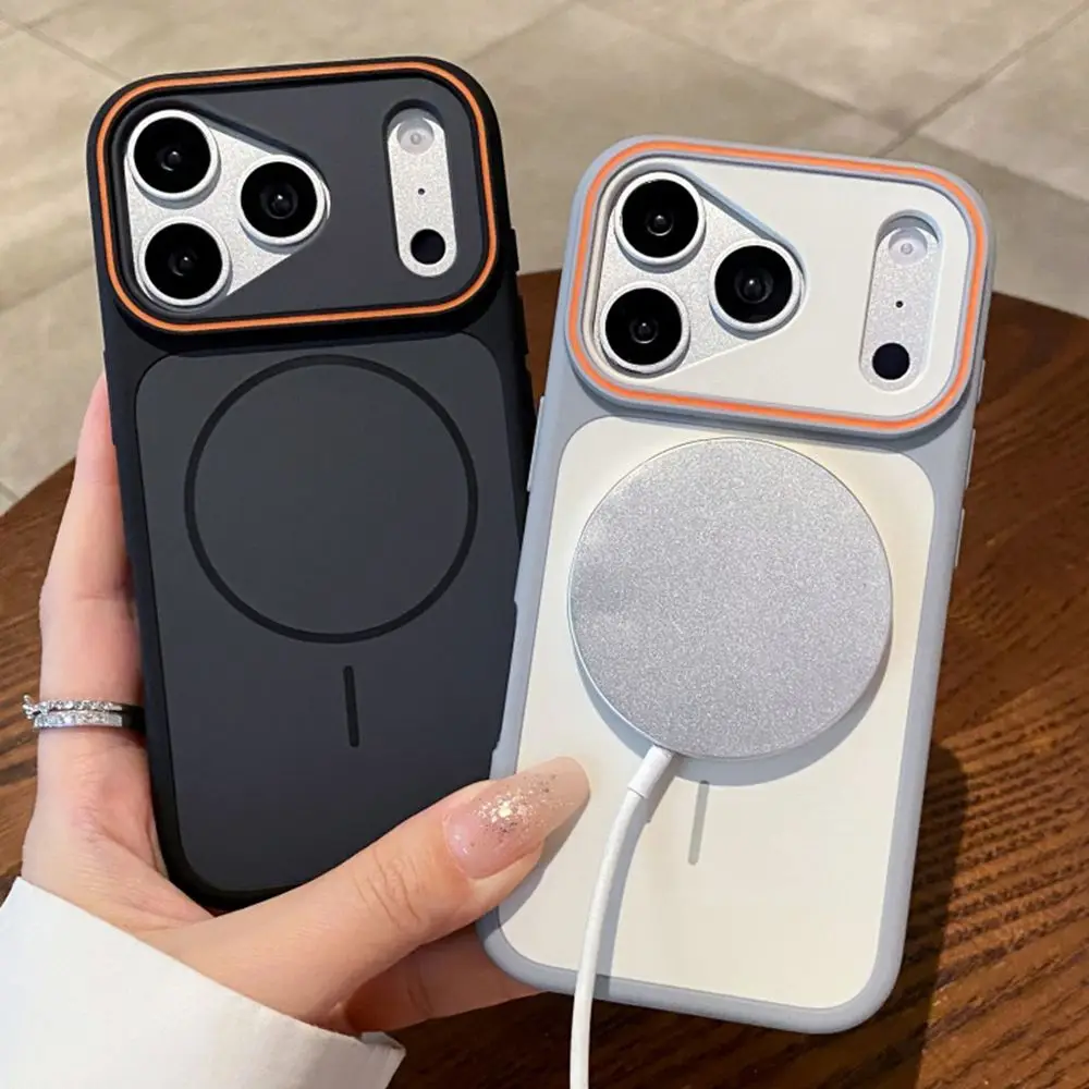 Luxury Silicone Phone Case with Color Collision Design - Shockproof & Magsafe-Compatible Cover