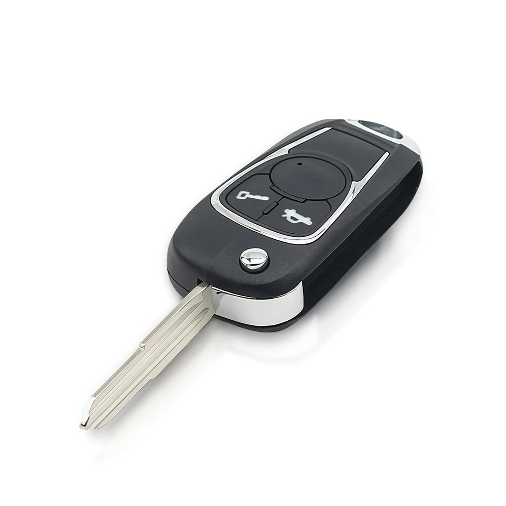 KEYYOU Modified Flip Key Shell For Chevrolet LOVA Sail Epica Lechi Spark Folding 2 Buttons Remote Car Key Case Left/Right Blade Key Case Car Key Shell