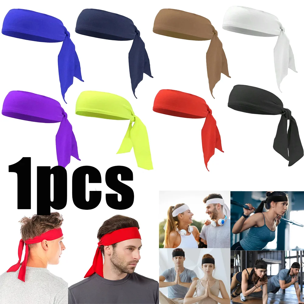 Einfarbig Tennis Stirnband Polychrome Schweißband Frauen Männer Haarband Radfahren Turban Stirnband Laufen Basketball Yoga Dekoration
