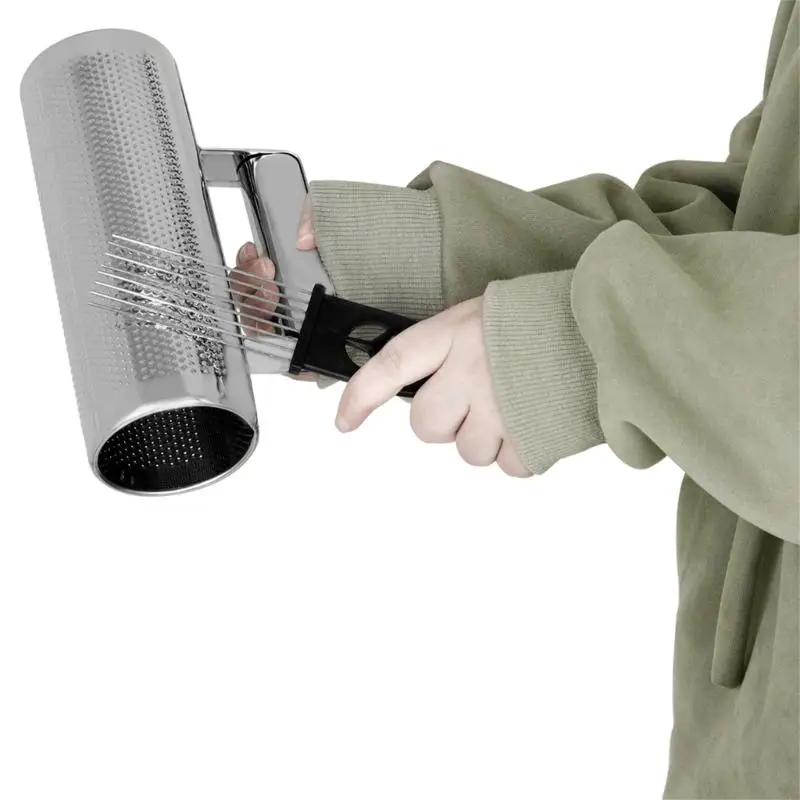 L38F Metal Guiro Instrument with Scraper Set Musical Guiro Training Tool Shaker