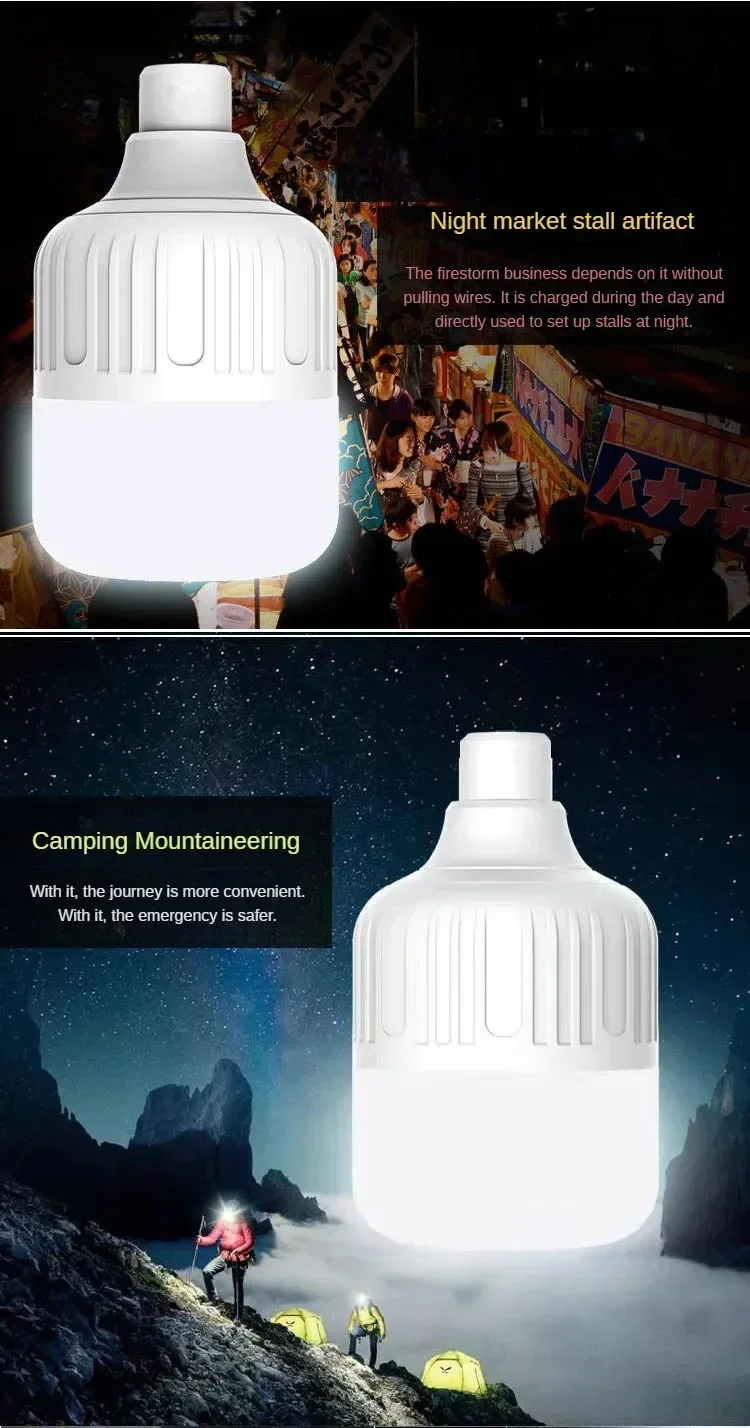 Emergency Light Solar Powered LED Ball Lamp Outdoor Camping Waist Charging Pressure Ball 1 Year