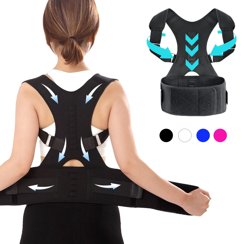 

Magnetic Shoulder Scoliosis Orthopedic Back Brace Spine Magnet Support Poor Posture Correction Belt Women Men