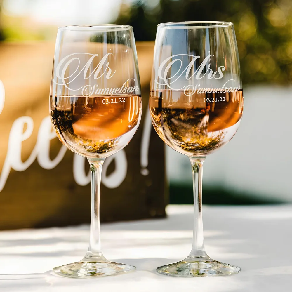 Leonardo Lot De 2 Verres à Vin Avec Gravure