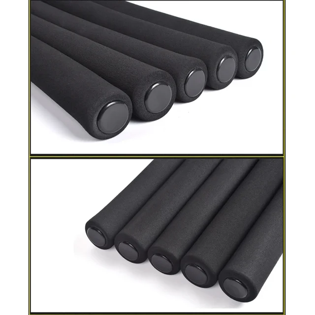 Manopole Bici In Schiuma KUKUPOW - Antiscivolo, Universali Per MTB E City Bike, Nero - Foto 4