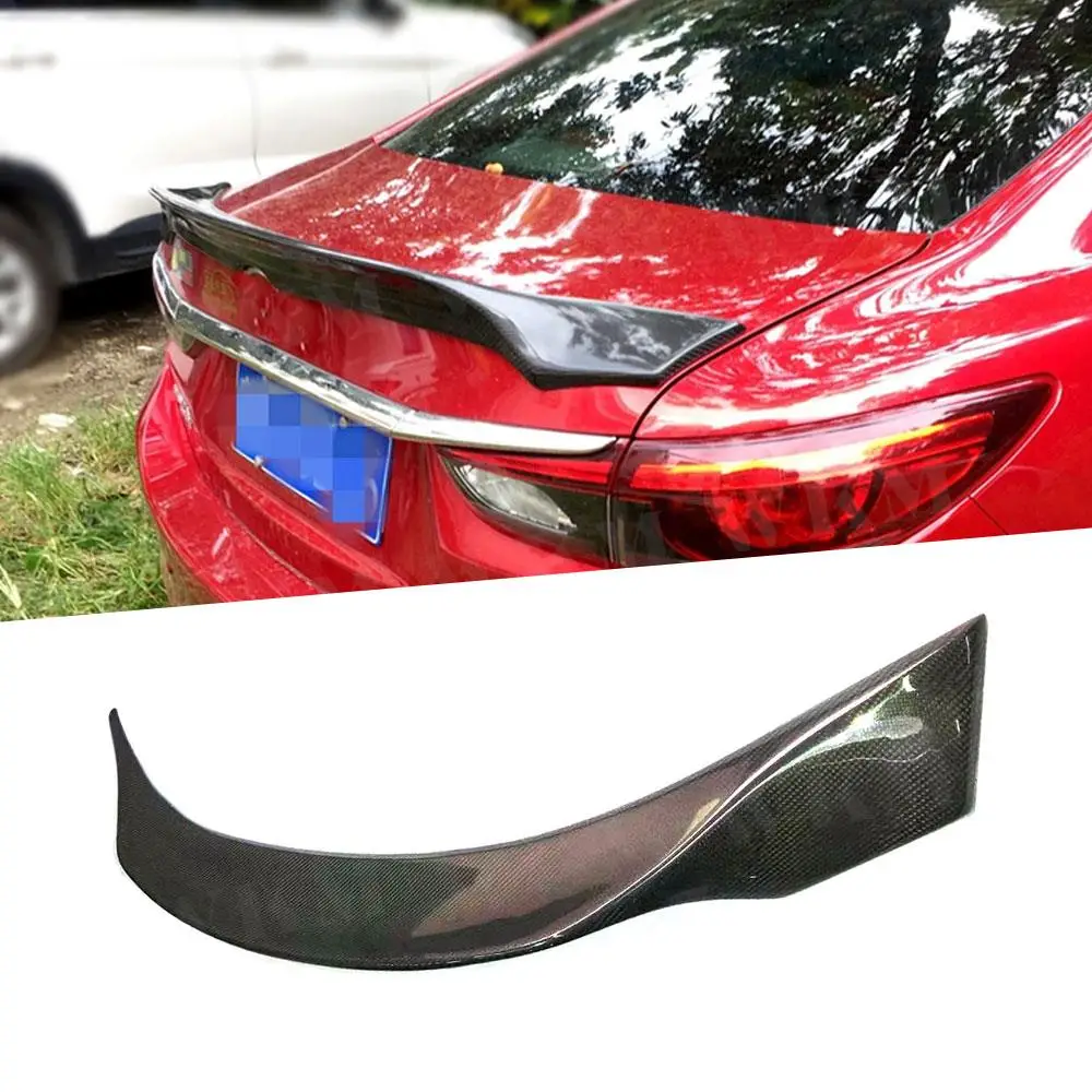 

Задний спойлер из углеродного волокна, спойлер для багажника Mazda 6 Atenza 2015 2016 2017 2018 FRP, Обшивка багажника, Стайлинг автомобиля