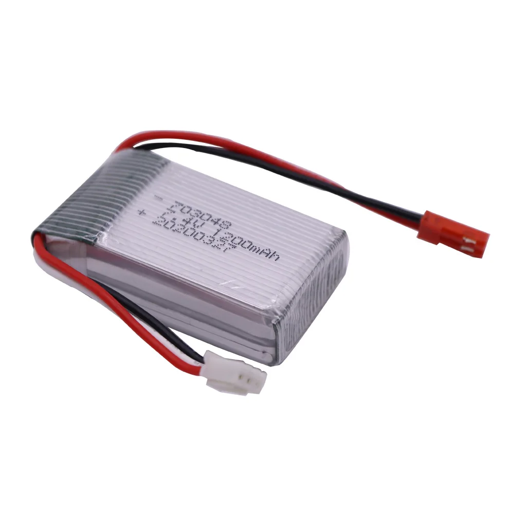 7.4V 1200mah Lipo Battery For MJXRC X600 U829A U829X X600 F46 X601H JXD391 FT007 Toys parts upgrade 7.4V 1000mah 703048 Battery 2
