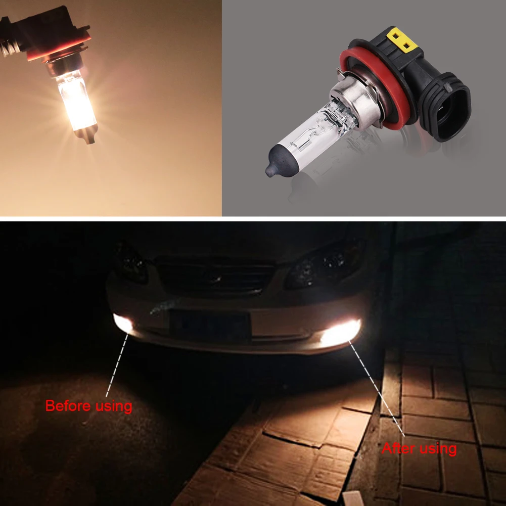2pcs H8 55W 4300K ??할로겐 램프 자동차 안개 램프 12V 백색광 H8 할로겐 헤드 라이트 전구 H8 자동차 헤드 라이트 교체 전구