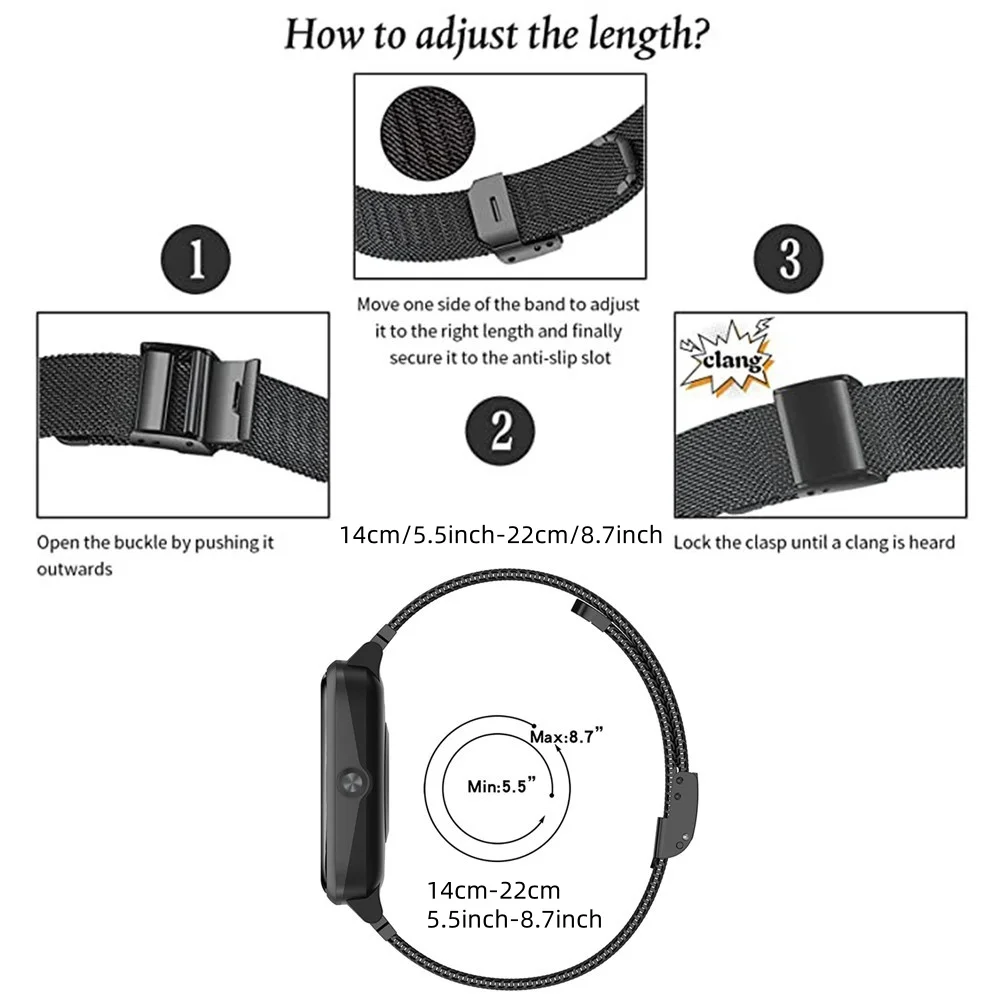 Stainless Steel Mesh Breathable Strap