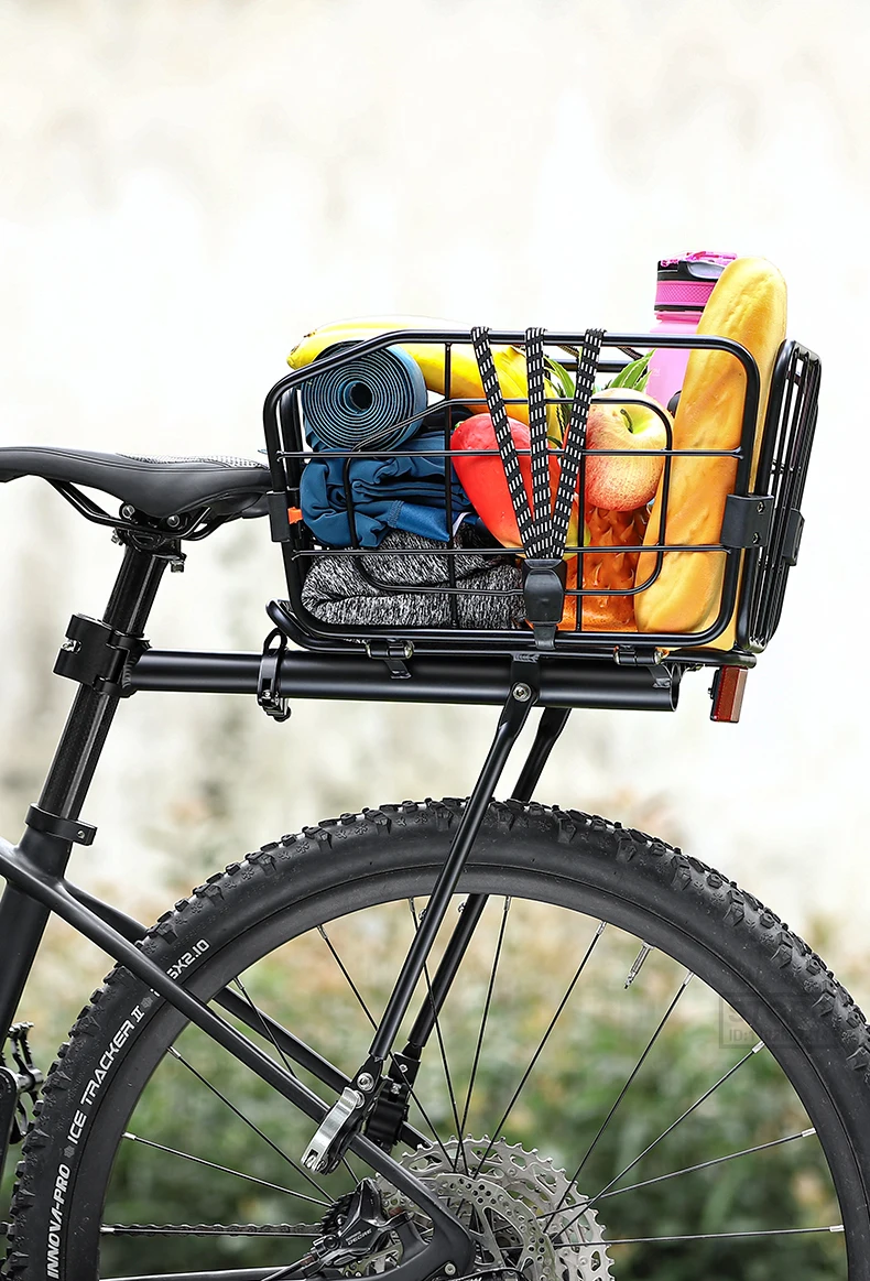 【日本製】 WestBiking-自転車のリアキャリアバスケット、クイックリリース アクセサリー